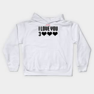 I Love You 3000 v4 (black) Kids Hoodie